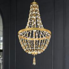 Schonbek 1870 S2826-22O - Bali 26in LED 120V-277V Pendant in Heirloom Gold with Clear Optic Crystal