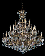 Schonbek 1870 6967-76H - Sophia 35 Light 120V Chandelier in Heirloom Bronze with Clear Heritage Handcut Crystal