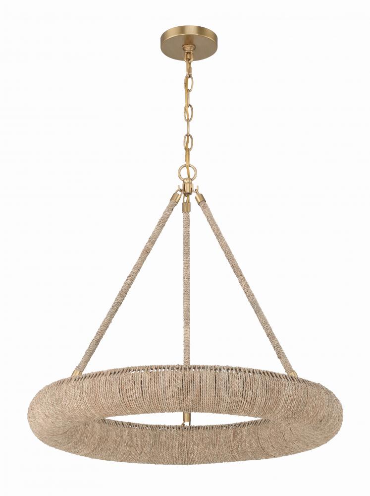 Oakley 6 Light Soft Gold Chandelier