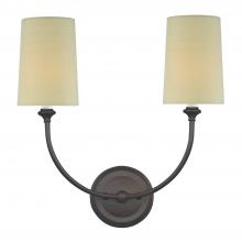 Crystorama 2242-DB - Libby Langdon for Crystorama Sylvan 2 Light Dark Bronze Sconce