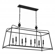 Crystorama 2249-BF_NOSHADE - Libby Langdon for Crystorama Sylvan 8 Light Black Forged Chandelier