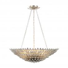 Crystorama 519-SA - Broche 8 Light Antique Silver Chandelier