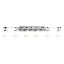 Justice Design Group FSN-8526-20-OPAL-CROM - Tradition 6-Light Bath Bar