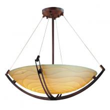 Justice Design Group PNA-9724-35-WAVE-DBRZ - 36" Pendant Bowl w/ Crossbar