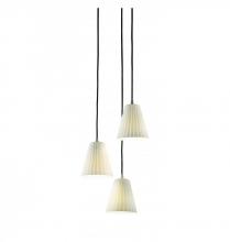 Justice Design Group FSN-8818-10-RBON-MBLK - Mini 3-Light Cluster Pendant