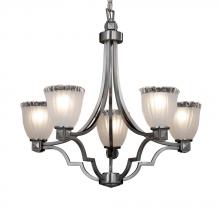 Justice Design Group GLA-8500-16-WTFR-CROM - Argyle 5-Light Chandelier