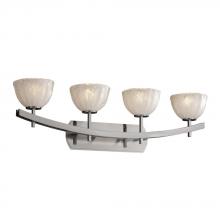 Justice Design Group GLA-8594-16-WHTW-MBLK - Archway 4-Light Bath Bar