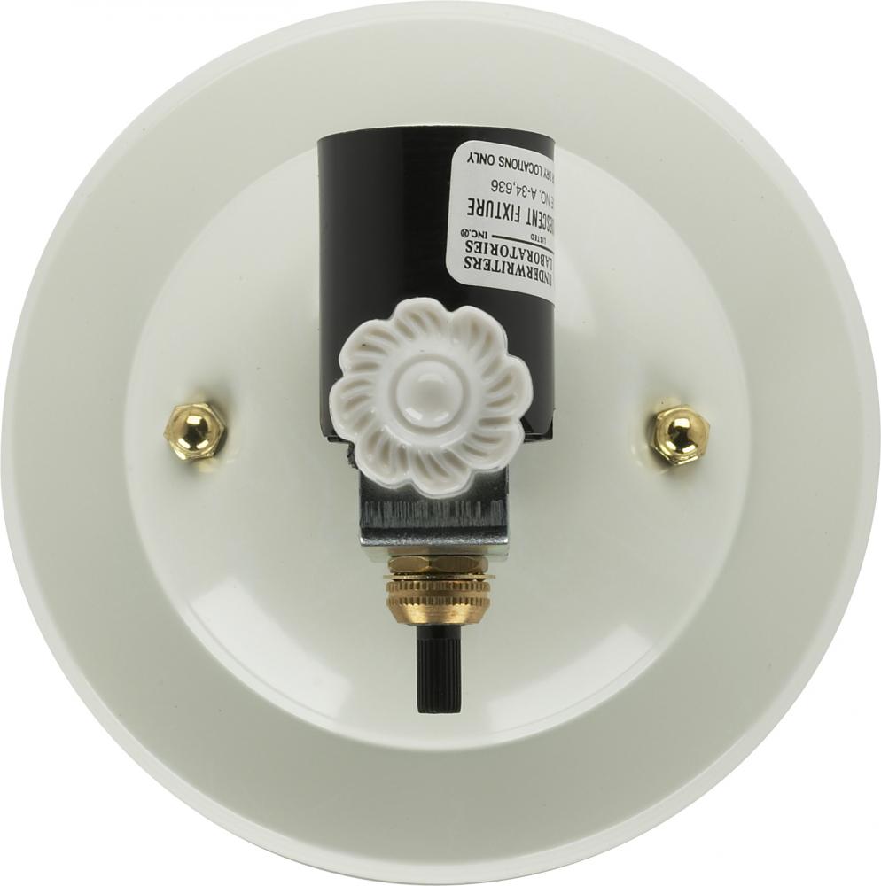 1-Light U-Channel Glass Holder With Bottom Turn Knob Switch For Use With 7" U-Bend Glass;