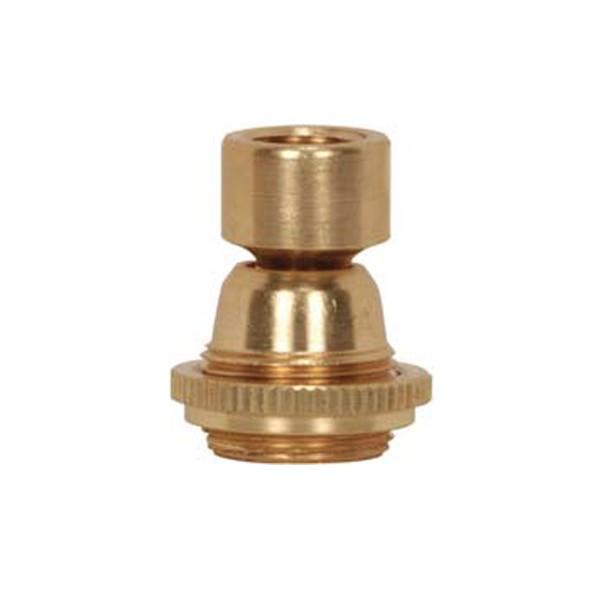 Solid Brass Large Hang Straight Swivel; 1/4 F Top, 1/8 F Bottom; 1-1/16" Ring Nut To Seat;