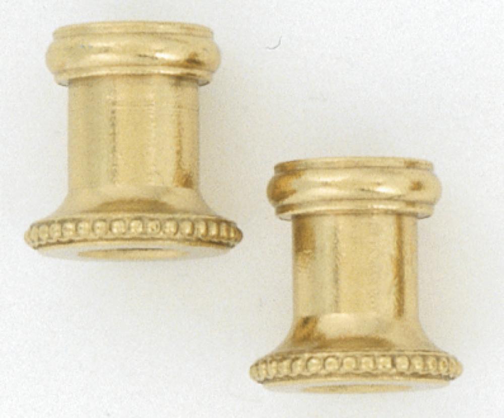 2 Brass Threaded Knurled Necks