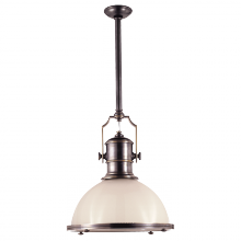 Visual Comfort & Co. Signature Collection CHC 5136BZ-WG - Country Industrial Large Pendant