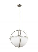 Generation Lighting 6624603-962 - Alturas contemporary 3-light indoor dimmable ceiling pendant hanging chandelier pendant light in bru