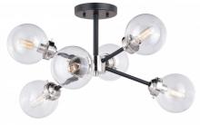 Vaxcel International C0132 - Orbit 25-in Semi Flush Ceiling Light Satin Nickel and Oil Rubbed Bronze