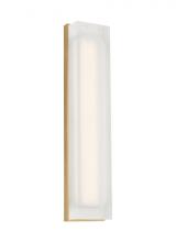 Visual Comfort & Co. Modern Collection SLWS12230NB - The Milley 20-inch Damp Rated 1-Light Integrated Dimmable LED Wall Sconce in Natural Brass