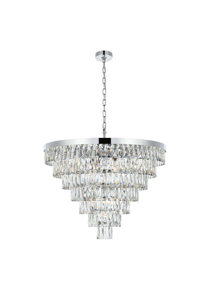 Josephine 32 inch Round Chandelier in Chrome