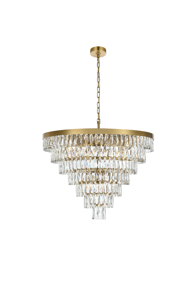 Josephine32 inch Round Chandelier in Satin Gold