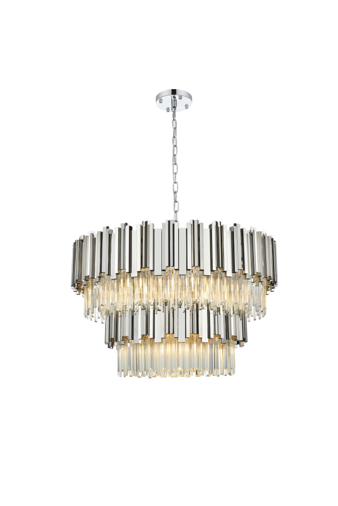 Willow 32 inch Chandelier in Chrome