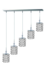 Elegant 1285D-O-S-CL/SA - Mini 5 light Chrome Pendant