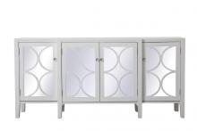 Elegant MF82111WH - 72 Inch Mirrored Credenza in White