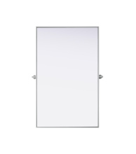 Elegant MR6H4830SIL - Amoura 48x30 Pivot Mirror in Silver