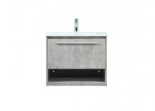 Elegant VF43524MCG - 24 Inch Single Bathroom Vanity in Concrete Grey