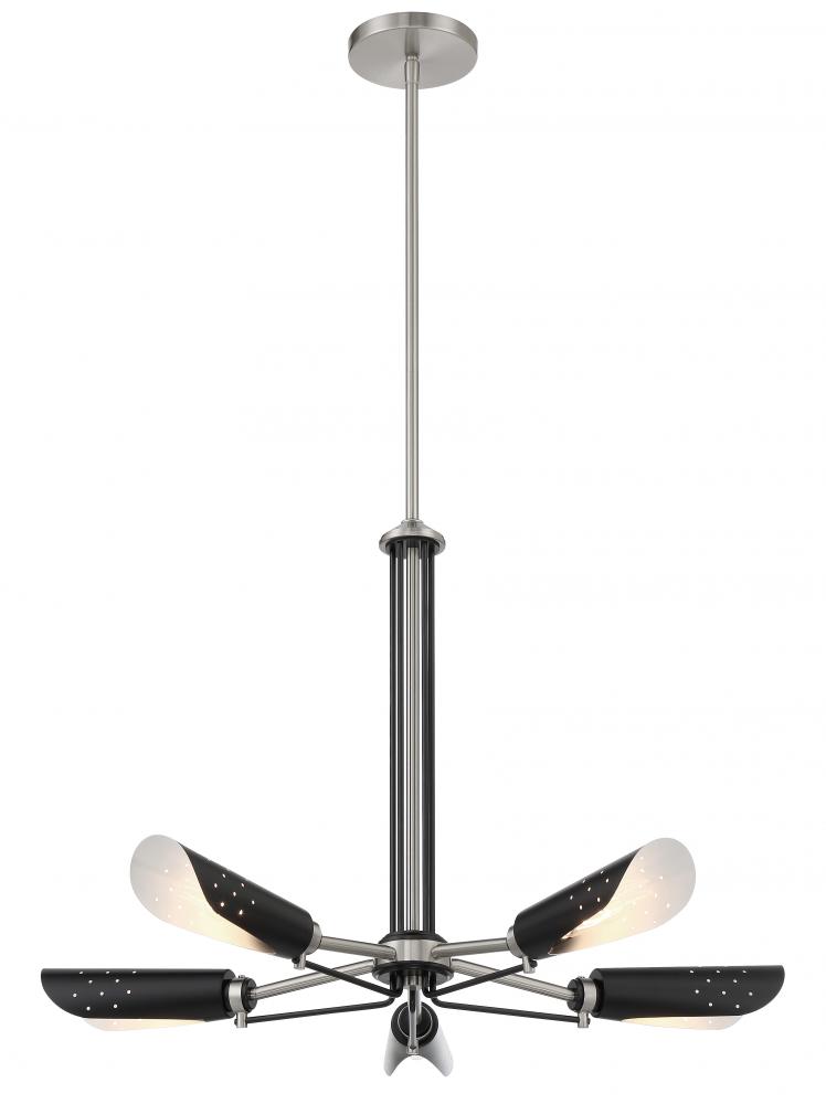 TURBINE - 5 LIGHT CHANDELIER