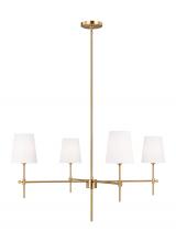 Visual Comfort & Co. Studio Collection 3287204EN-848 - Baker modern 4-light LED indoor dimmable ceiling large chandelier pendant light in satin brass gold