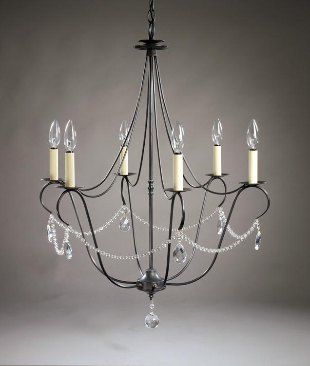 Hanging Verdi Gris 6 Candelabra Sockets