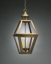 Northeast Lantern 1012-DB-LT3-FST - Hanging Dark Brass 3 Candelabra Sockets Frosted Glass