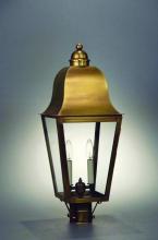 Northeast Lantern 6413-DAB-LT2-CLR - Post Fixture  Dark Antique Brass Finish 2 Candelabra Sockets  Clear Glass