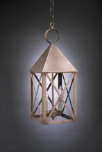 Northeast Lantern 7042-DAB-LT2-CLR - Pyramid Top X-Bars Hanging Dark Antique Brass 2 Candelabra Sockets Clear Glass