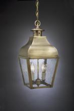 Northeast Lantern 7632-DB-MED-CLR - Curved Top Hanging Dark Brass Medium Base Socket Clear Glass