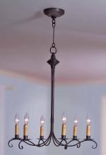 Northeast Lantern 983-DB-LT6 - Hanging S-Arms With Curl Dark Brass 6 Candelabra Sockets