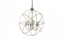 Northeast Lantern CH908-DAB-LT6 - Large Hanging Circle Chandelier Dark Antique Brass 6 Candelabra Sockets