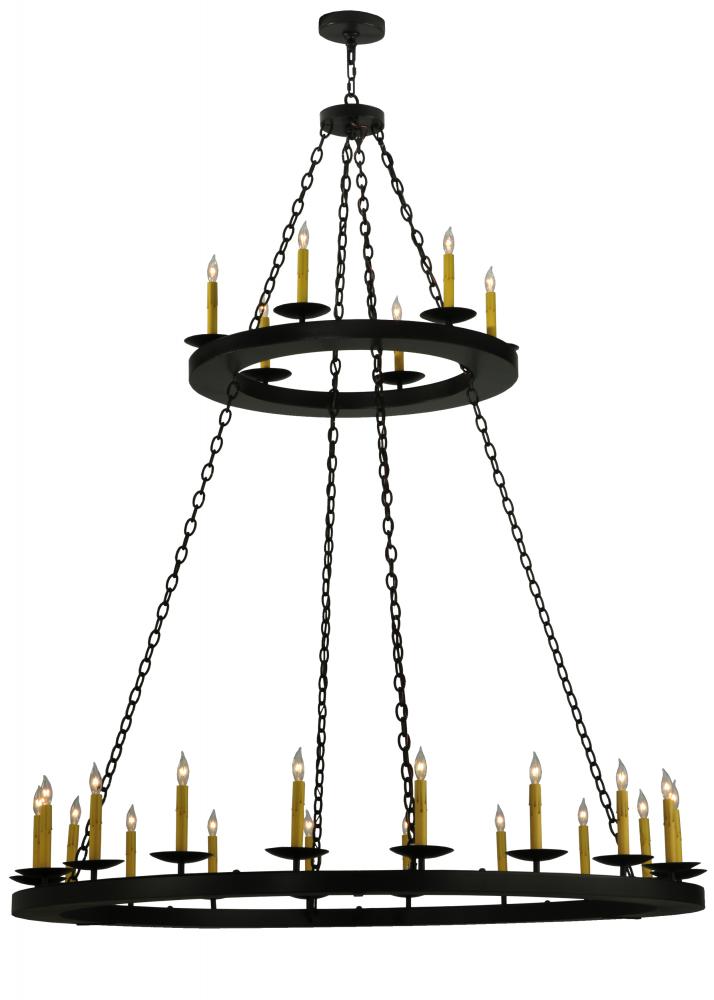 60" Wide Loxley 24 LT Two Tier Chandelier