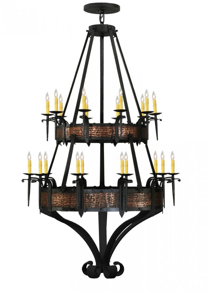 48" Wide Costello 20 LT Two Tier Chandelier