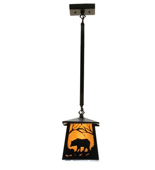 7"Sq Bear at Dawn Mini Pendant