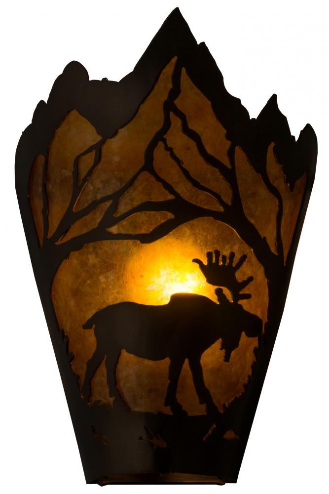 8"W Moose at Dawn Right Wall Sconce