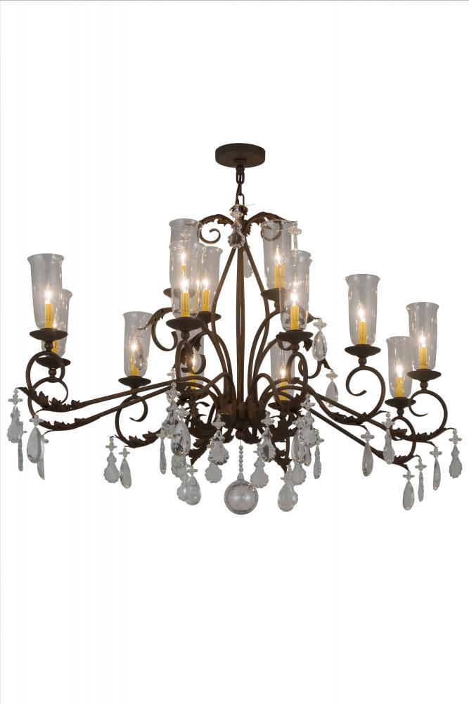 62" Long Windsor 14 Light Oblong Chandelier