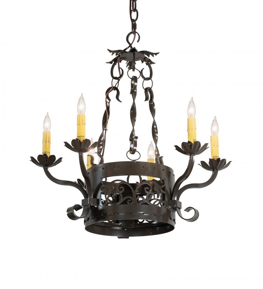 24" Wide Dragone 6 Light Chandelier