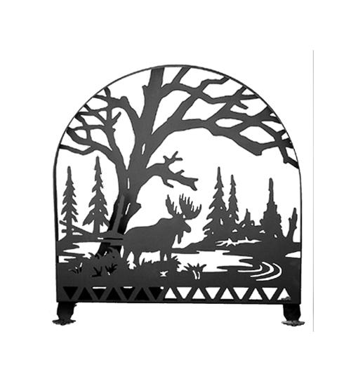 30"W X 30"H Moose Creek Arched Fireplace Screen