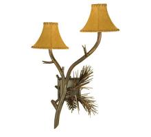 Meyda White 104458 - 15" Wide Lone Pine 2 LT Wall Sconce