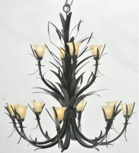 Meyda White 107852 - 52" Wide Flowering Wheat 12 LT Chandelier