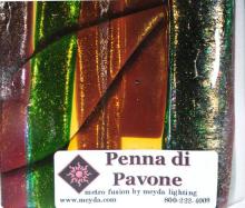 FUSED GLASS PENNA DI PAVONE