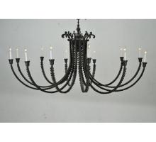 Meyda White 108852 - 80"W Oak Bough 12 LT Chandelier