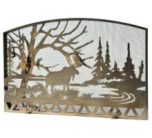 Meyda White 111149 - 61"W X 38"H Moose Creek Fireplace Screen