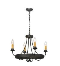 Meyda White 112632 - 25"W Franciscan 4 LT Chandelier