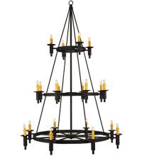 Meyda White 115722 - 60"W Carella 20 LT Three Tier Chandelier