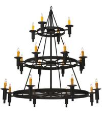 Meyda White 116151 - 60"W Carella 20 LT Three Tier Chandelier