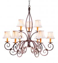 Meyda White 119084 - 36" Wide Grace 10 Light Two Tier Chandelier